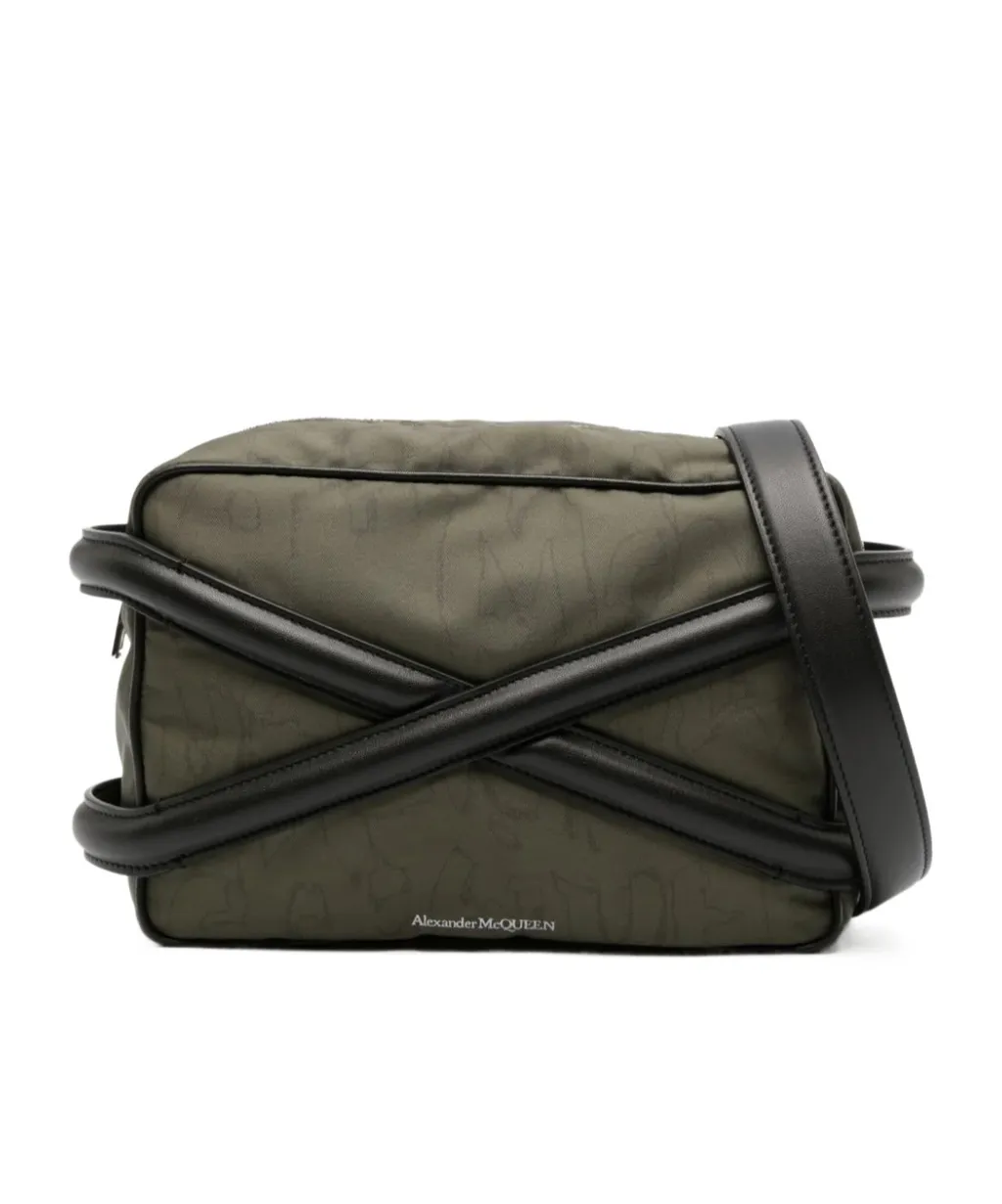 The Harness Logo-Printed Zipped Camera Bag