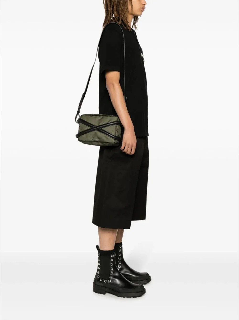 The Harness Logo-Printed Zipped Camera Bag