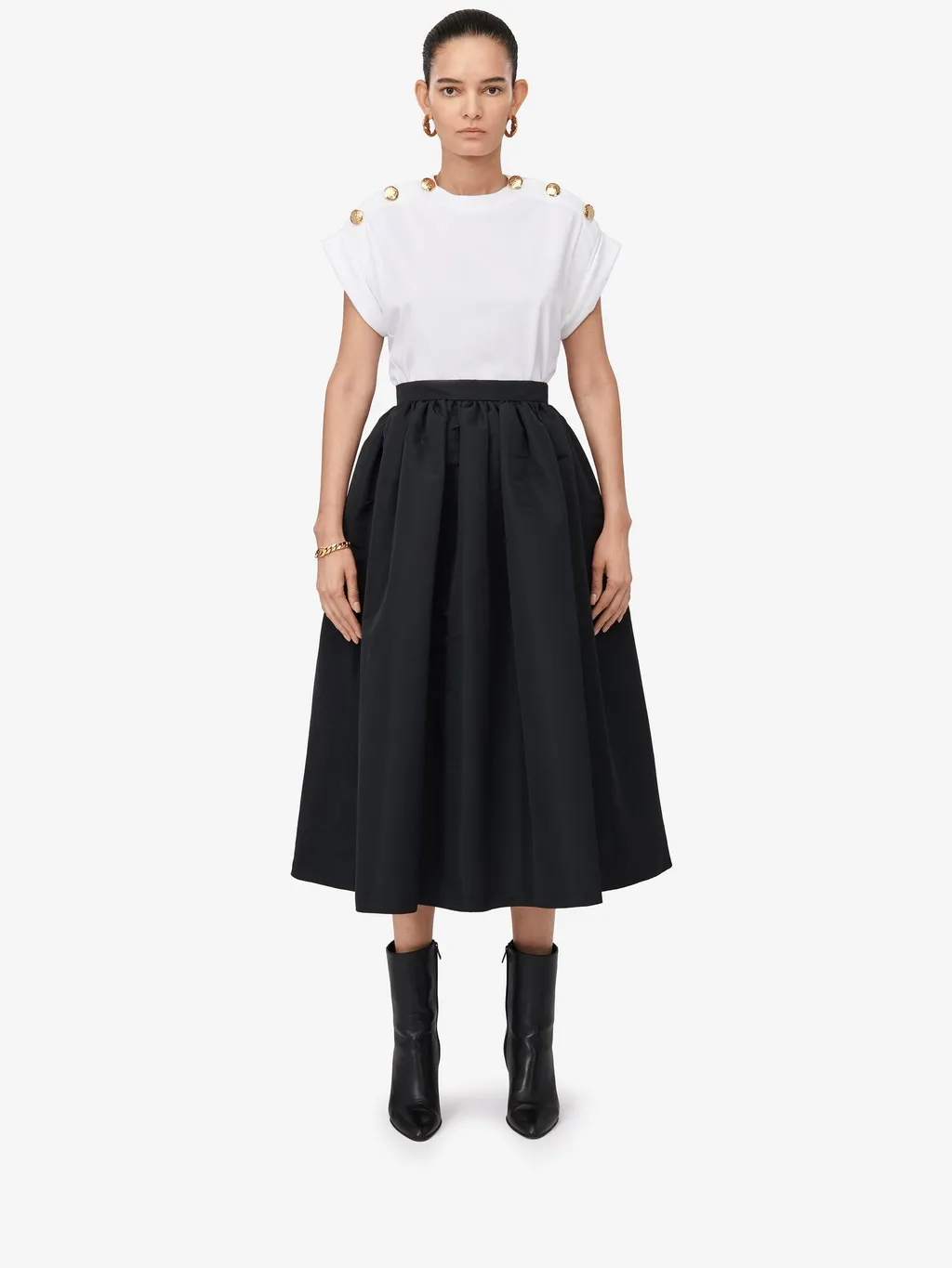 Seal Button-Embellished T-Shirt