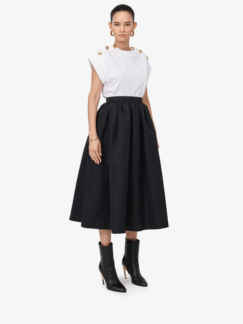 Seal Button-Embellished T-Shirt