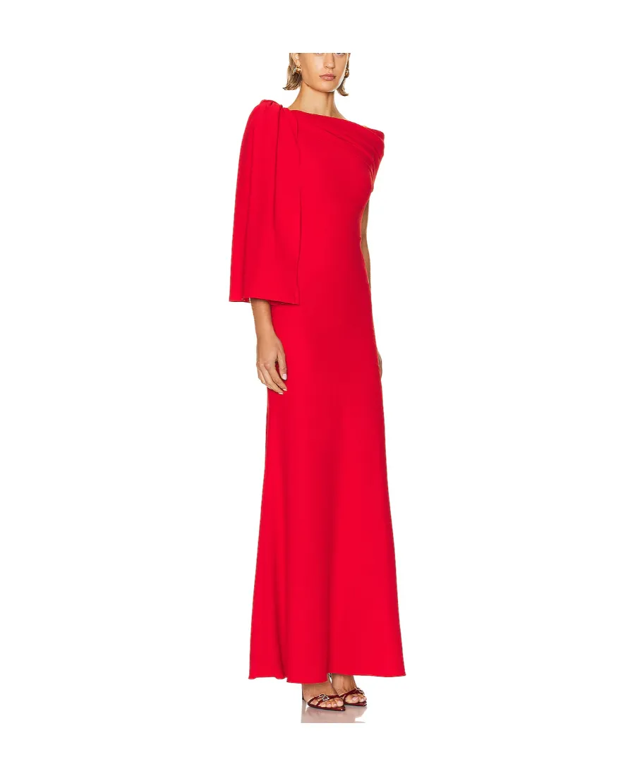 Draped Off-Shoulder Gown
