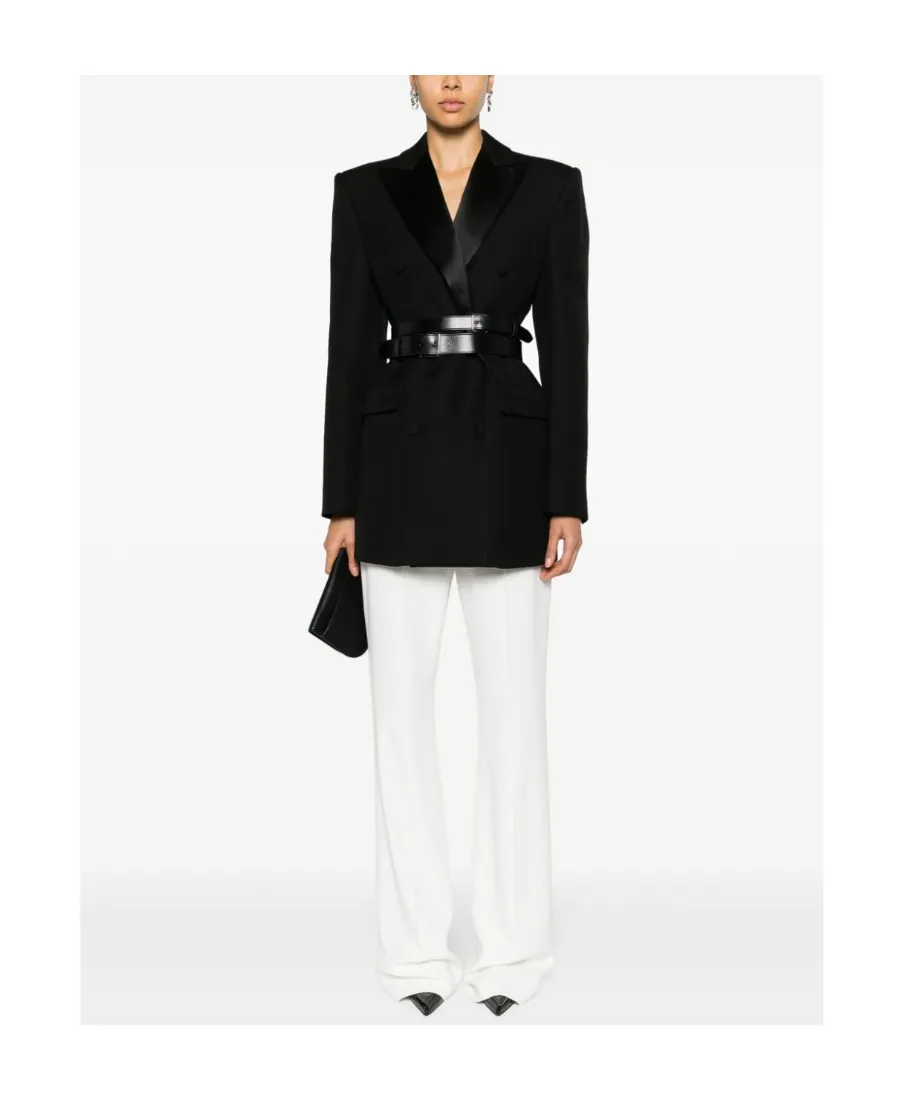 High-Waist Flared Tailored Trousers