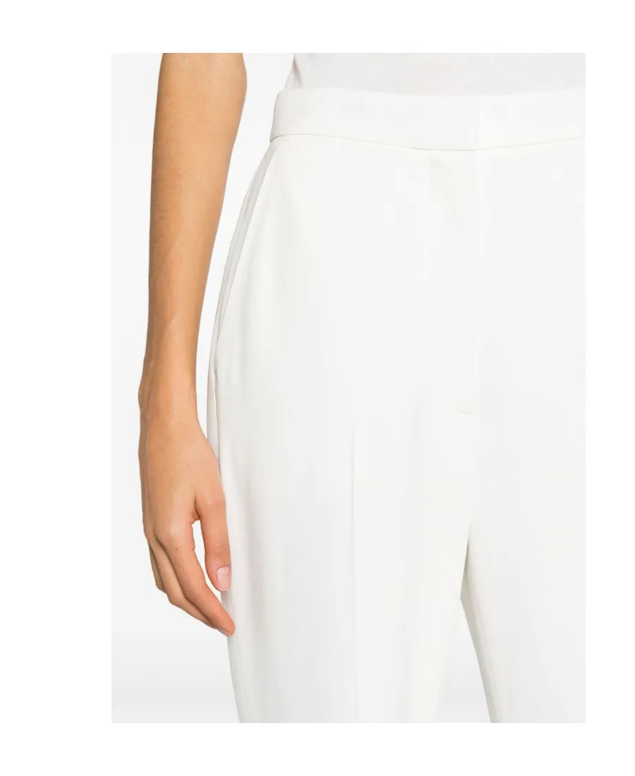 High-Waist Flared Tailored Trousers