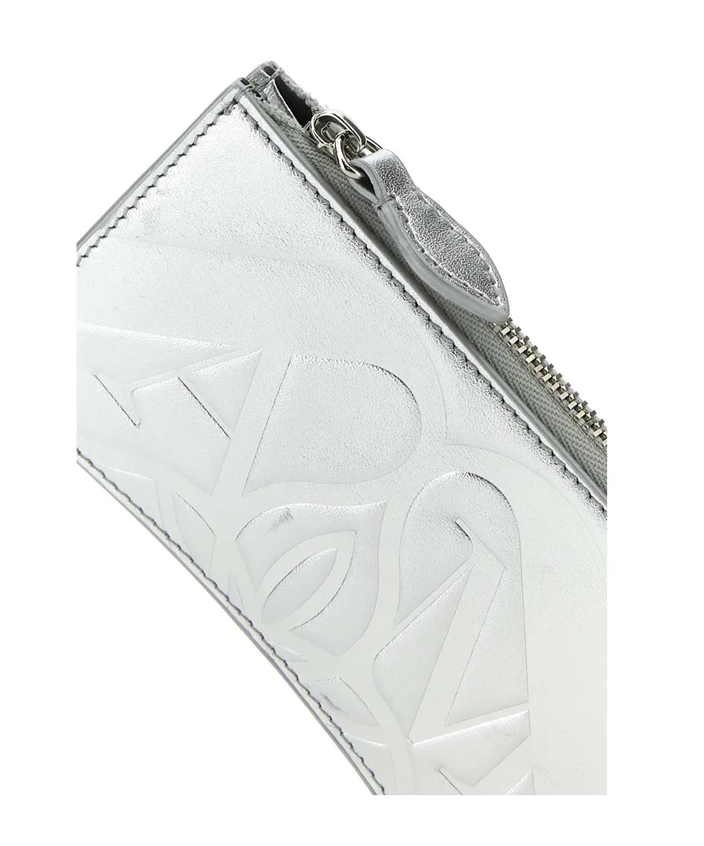 Logo Embossed Zipped Wallet