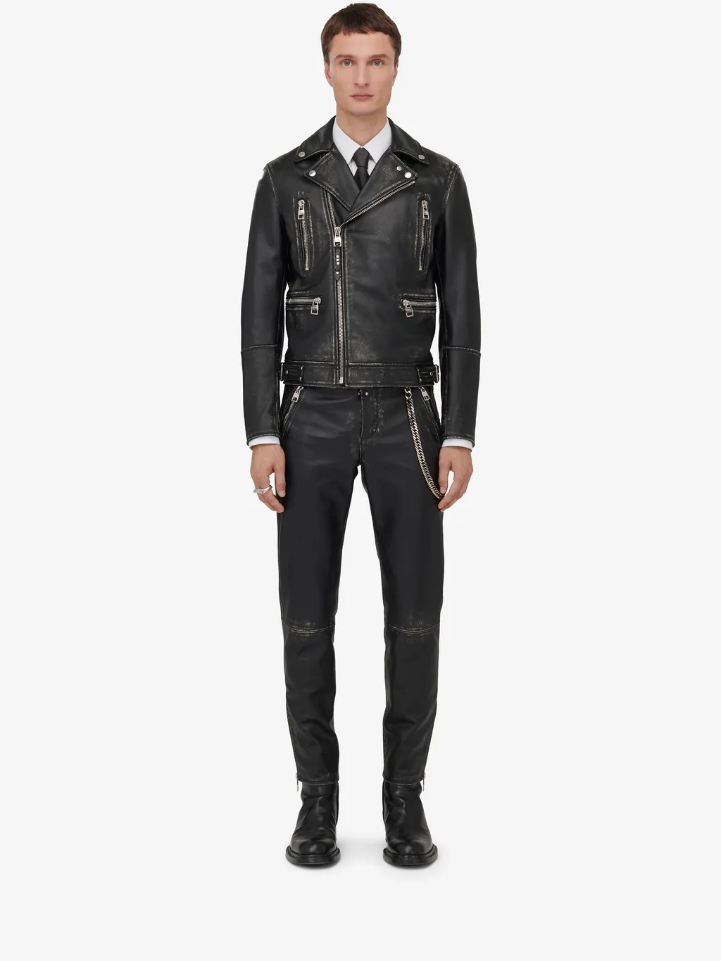 Zipped Leather Jacket