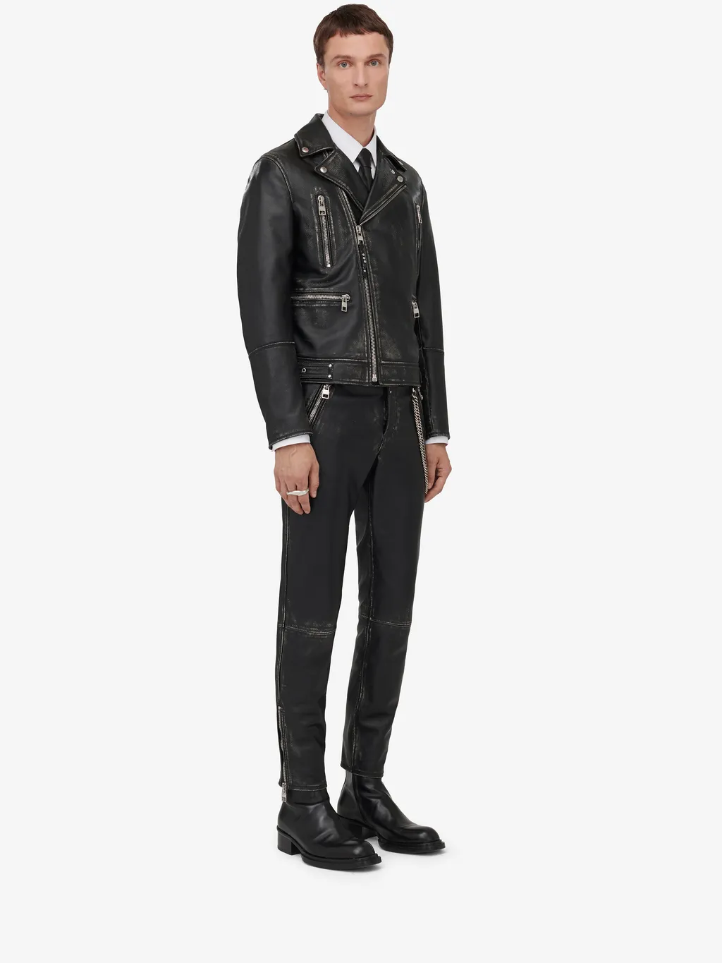 Zipped Leather Jacket
