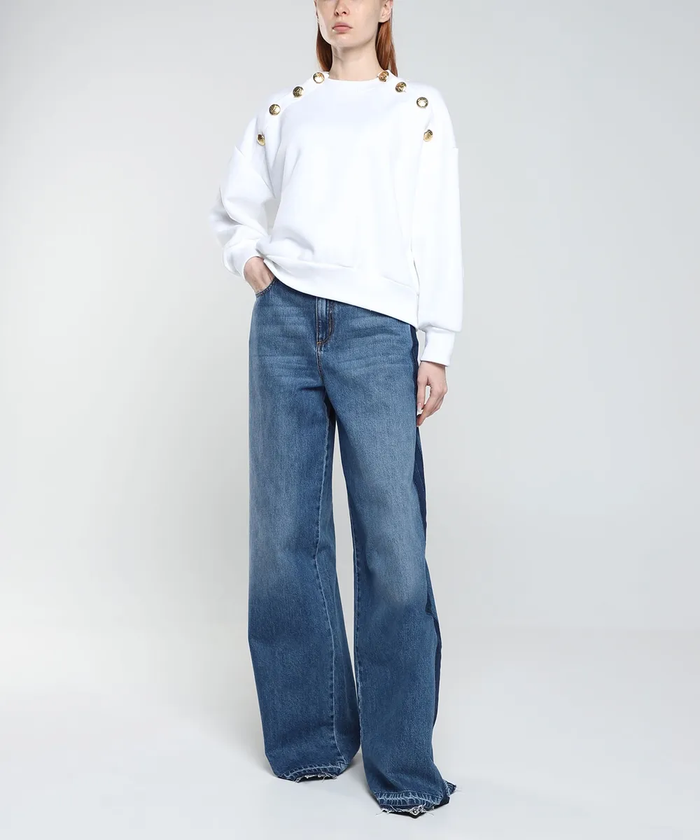 Long-Sleeved Ribbed Sweater