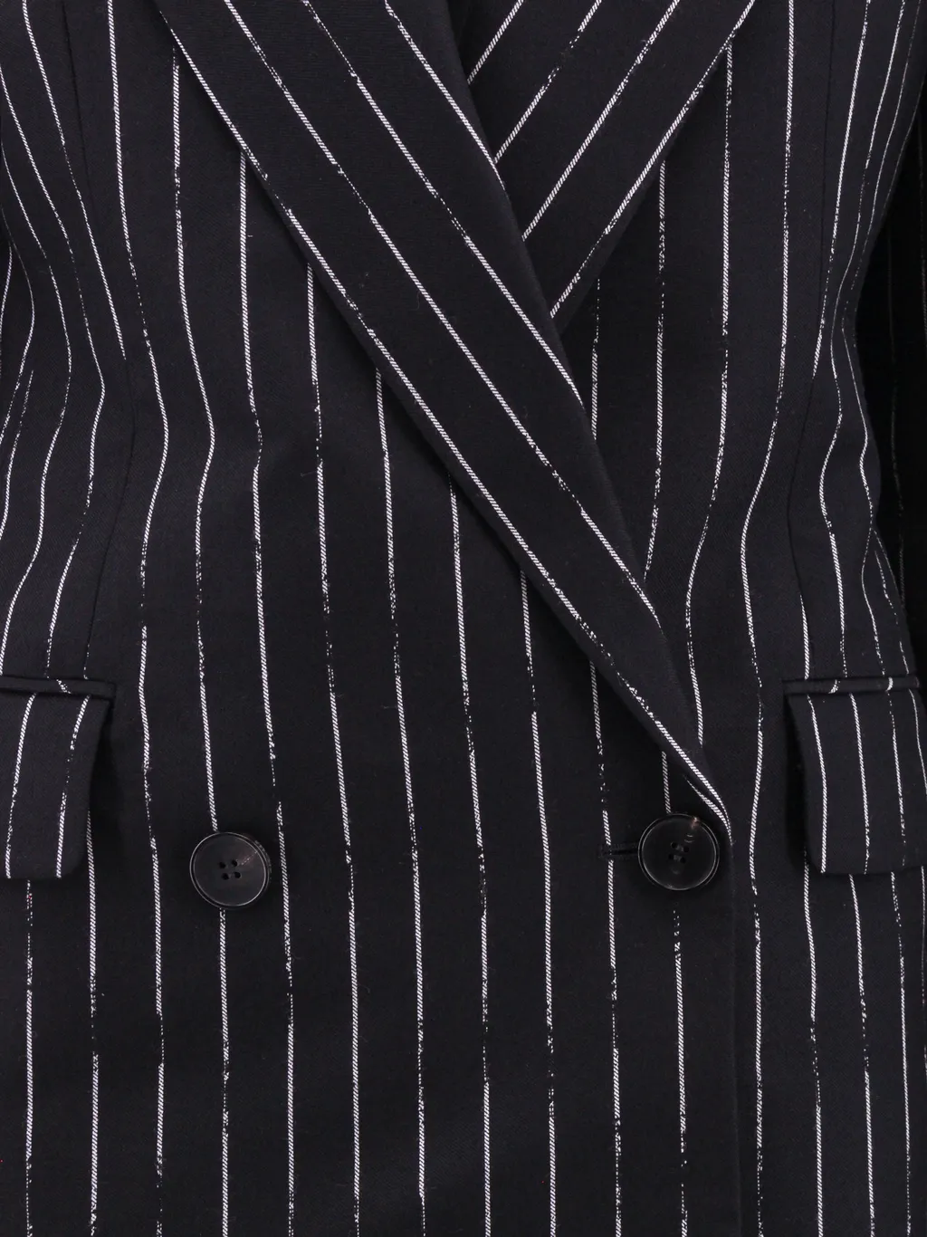 Double-Breasted Striped Blazer