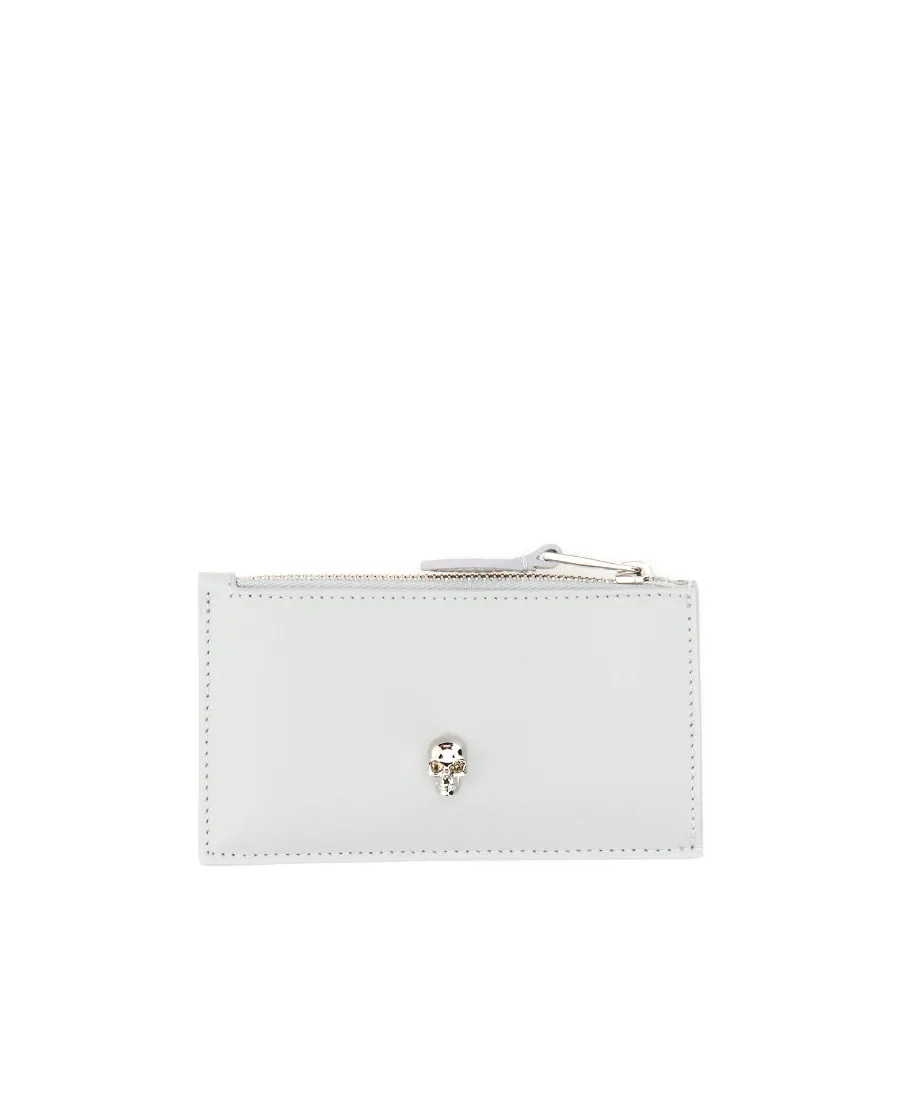 Skull Stud Zipped Wallet