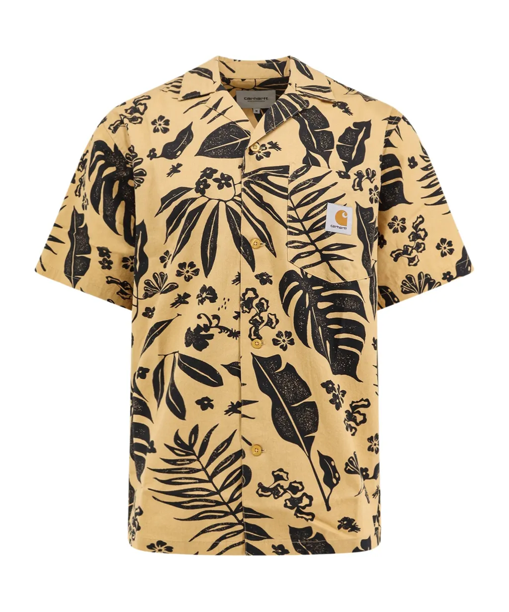 Pattern-Printed Short-Sleeved Shirt