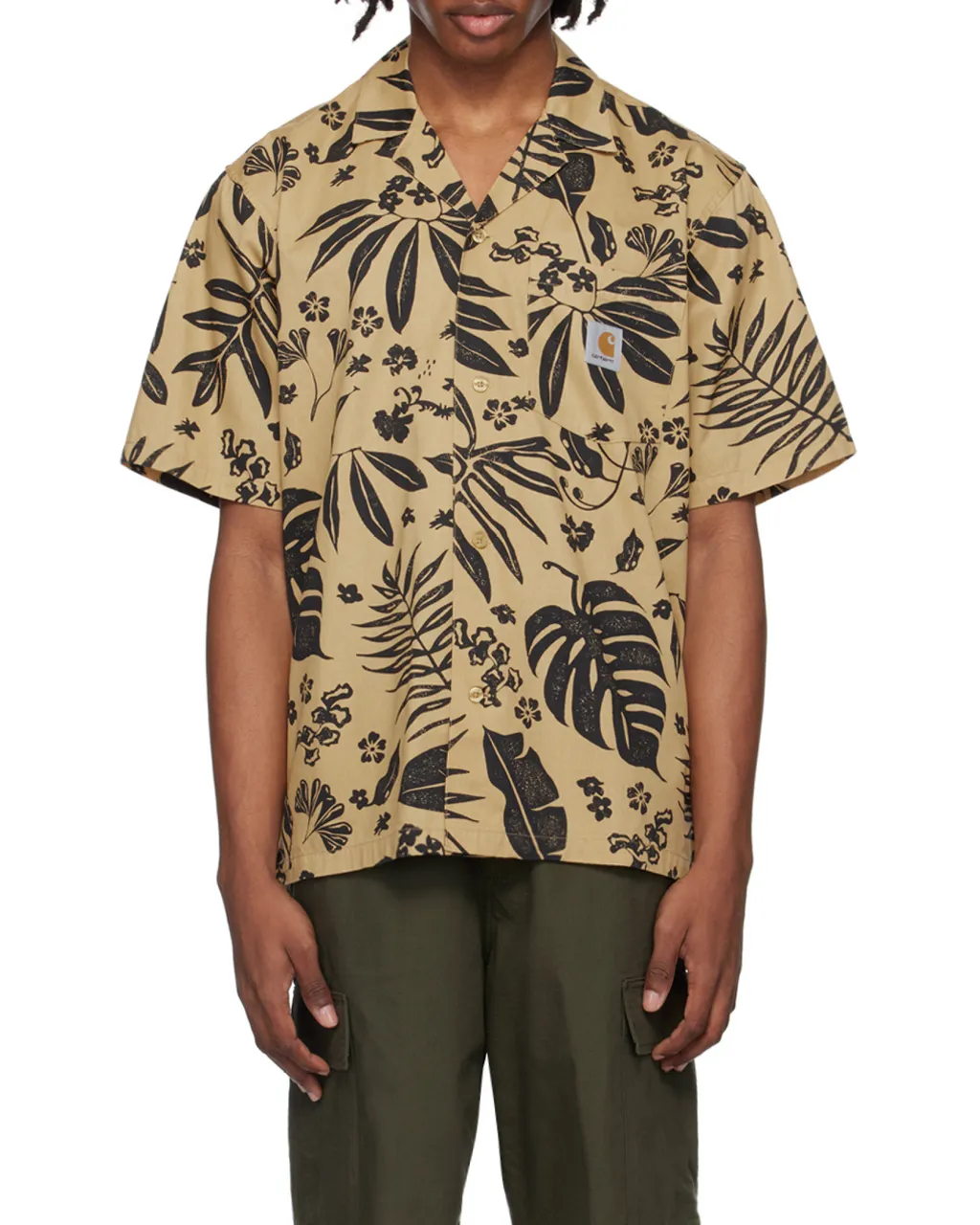 Pattern-Printed Short-Sleeved Shirt