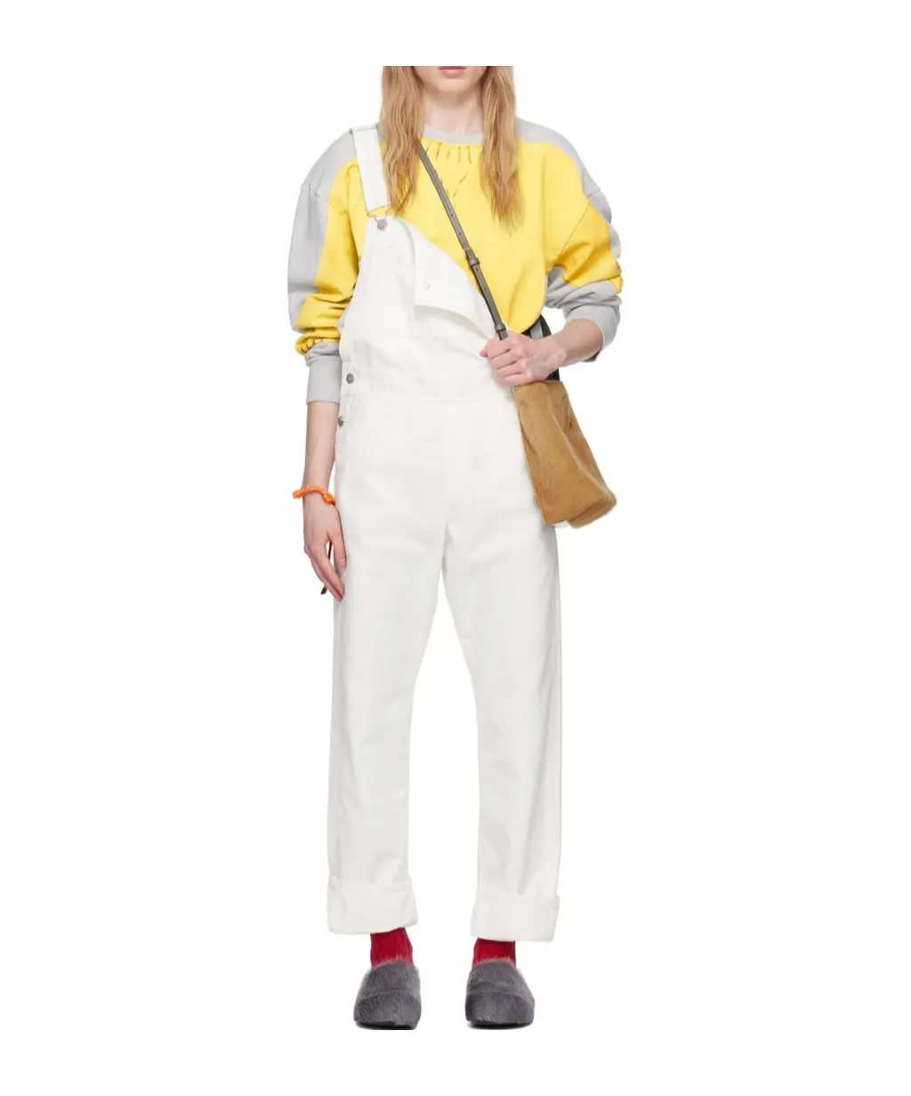 Straight-Leg Canvas Dungarees