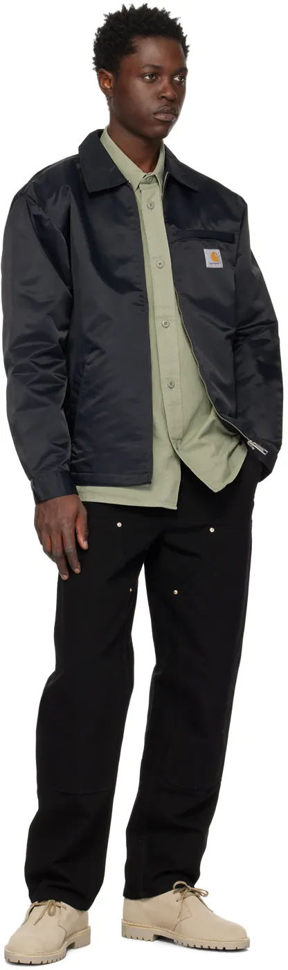 Double Knee Panelled Straight-Leg Trousers