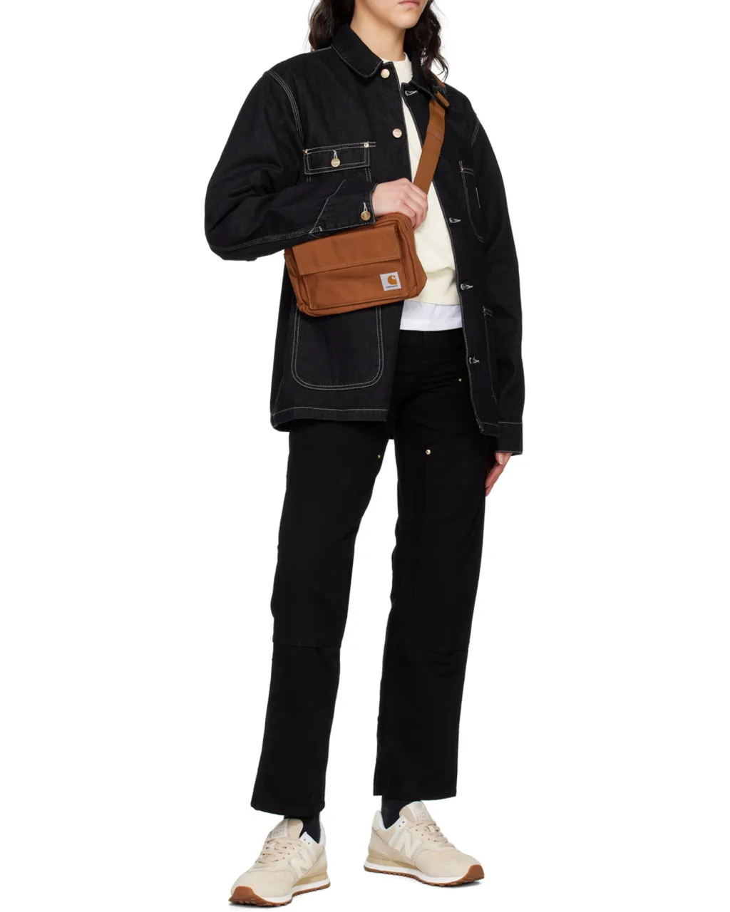 Double Knee Panelled Straight-Leg Trousers
