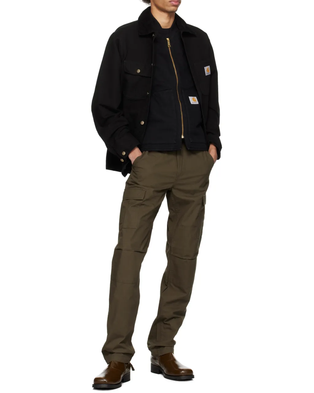 Mid-Rise Cotton Cargo Pants