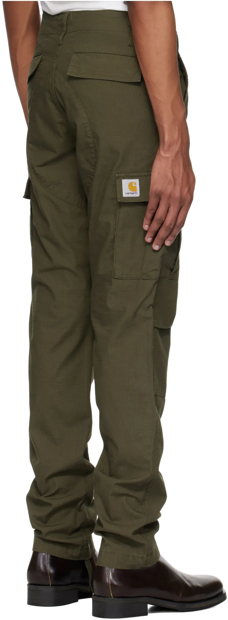 Mid-Rise Cotton Cargo Pants