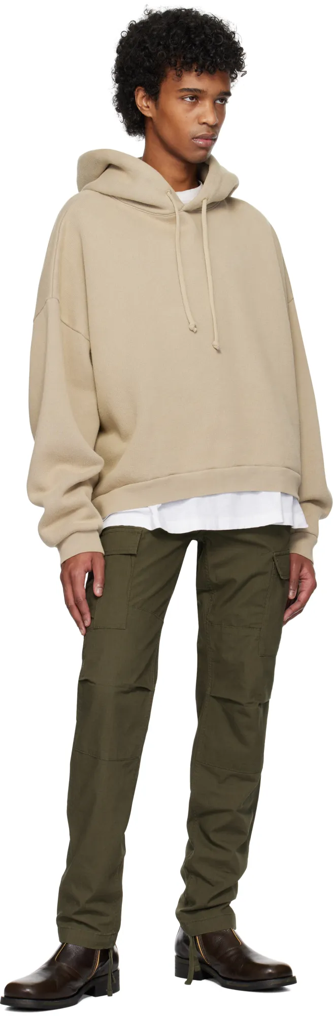 Mid-Rise Cotton Cargo Pants