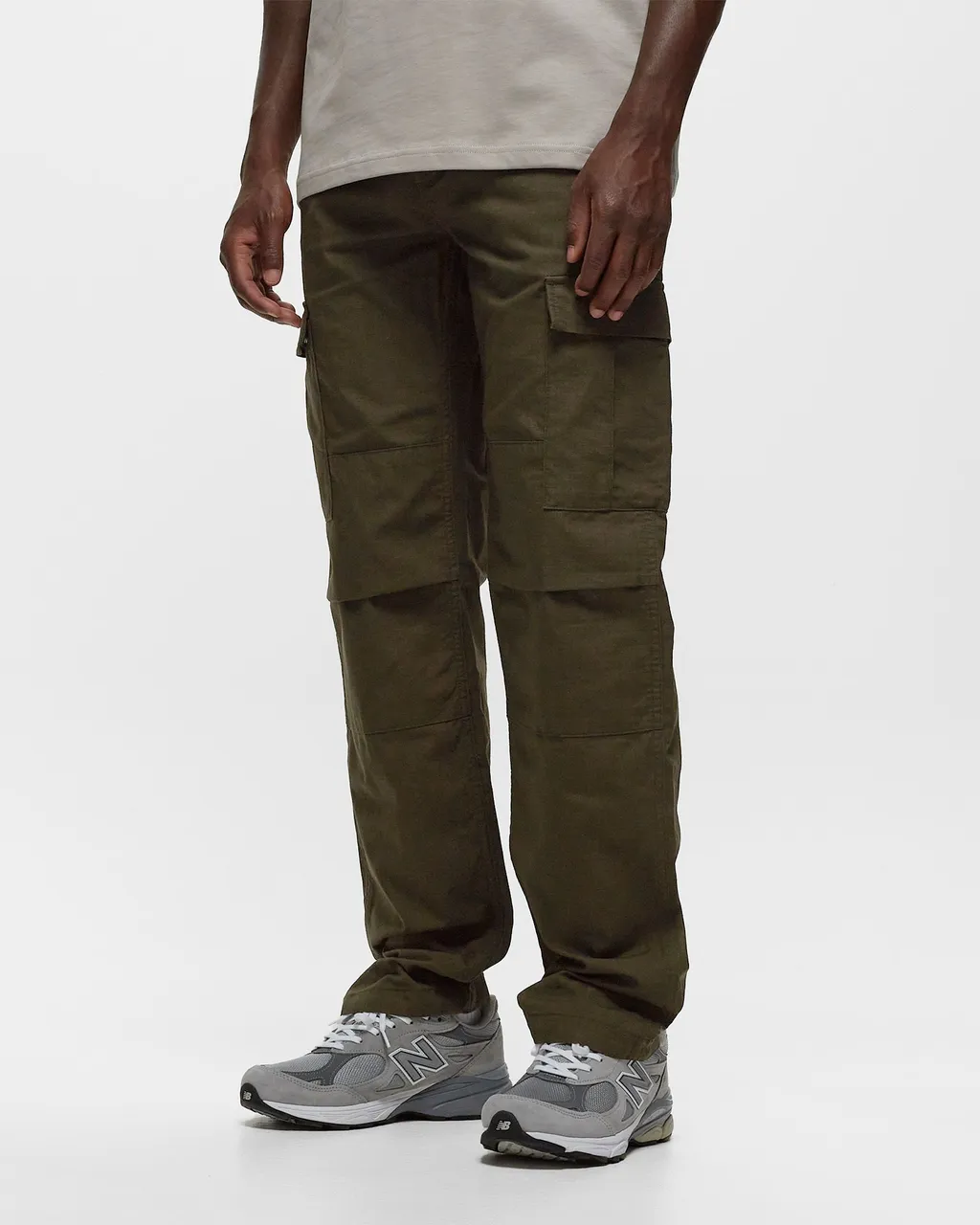 Mid-Rise Cotton Cargo Pants