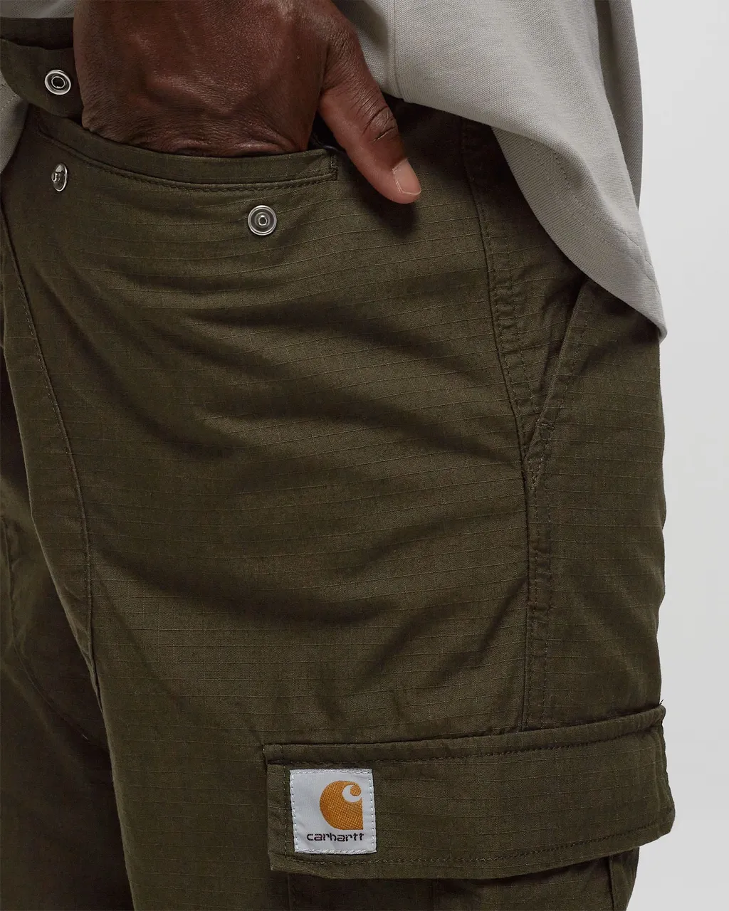 Mid-Rise Cotton Cargo Pants