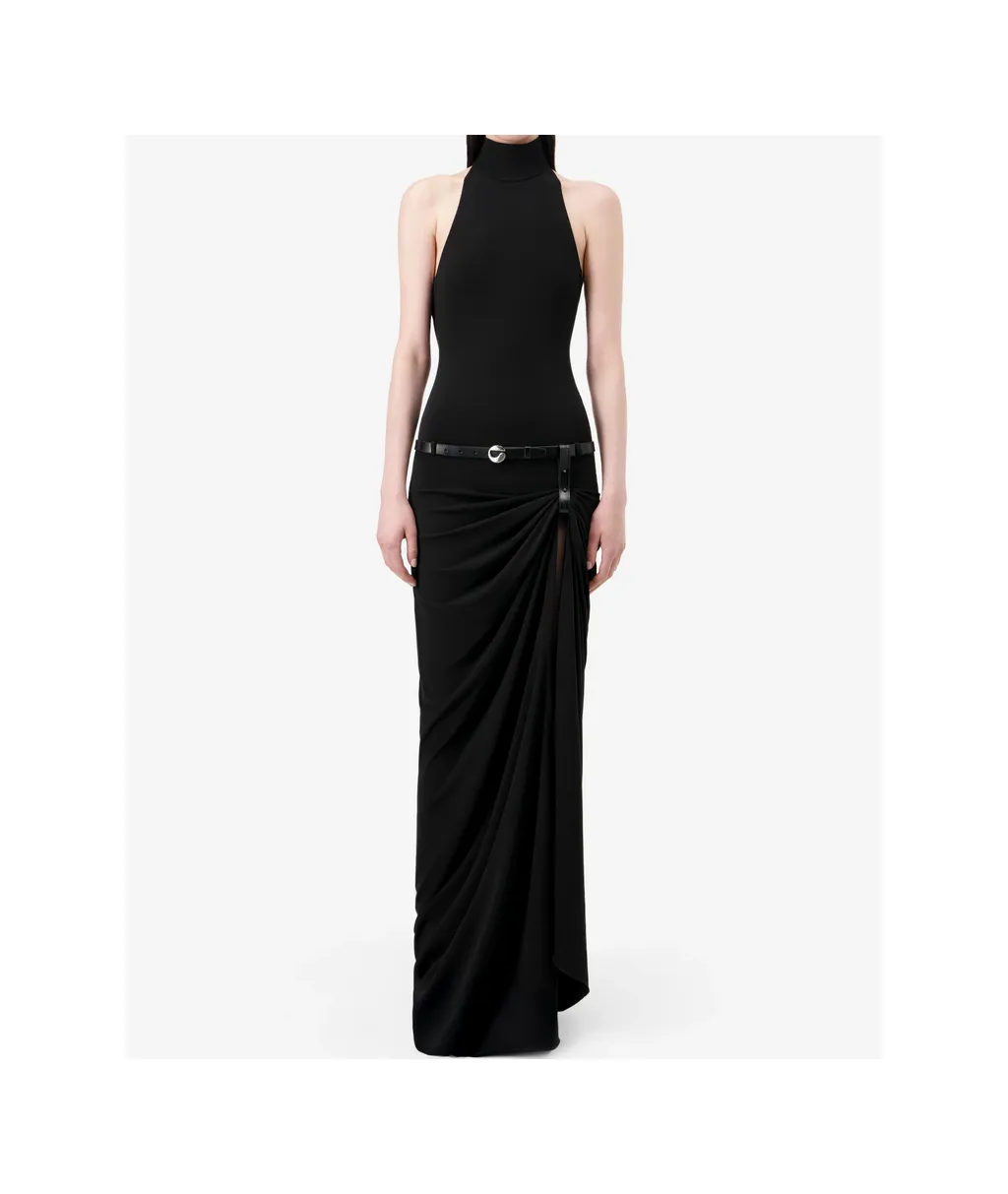 Strapless Dress With High Neckline