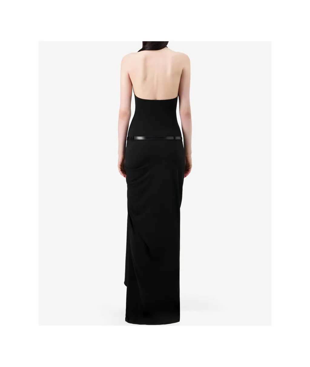 Strapless Dress With High Neckline