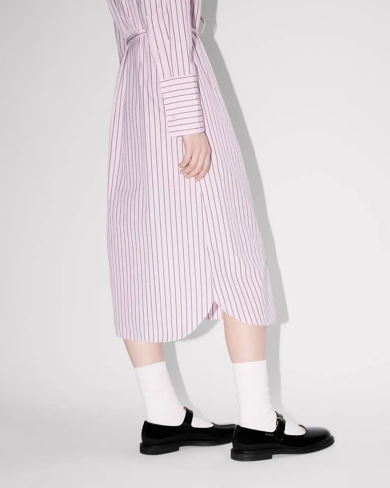 Boke Flower Pin Midi Shirting Dress In Cotton Poplin