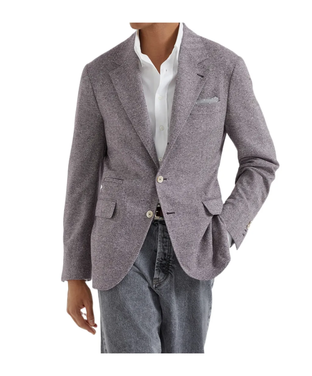 Long Sleeve Wool Cashmere Blazer