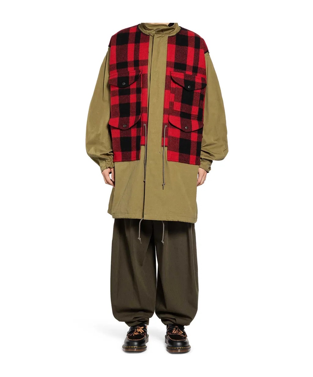 Plaid Long-Sleeved Coat