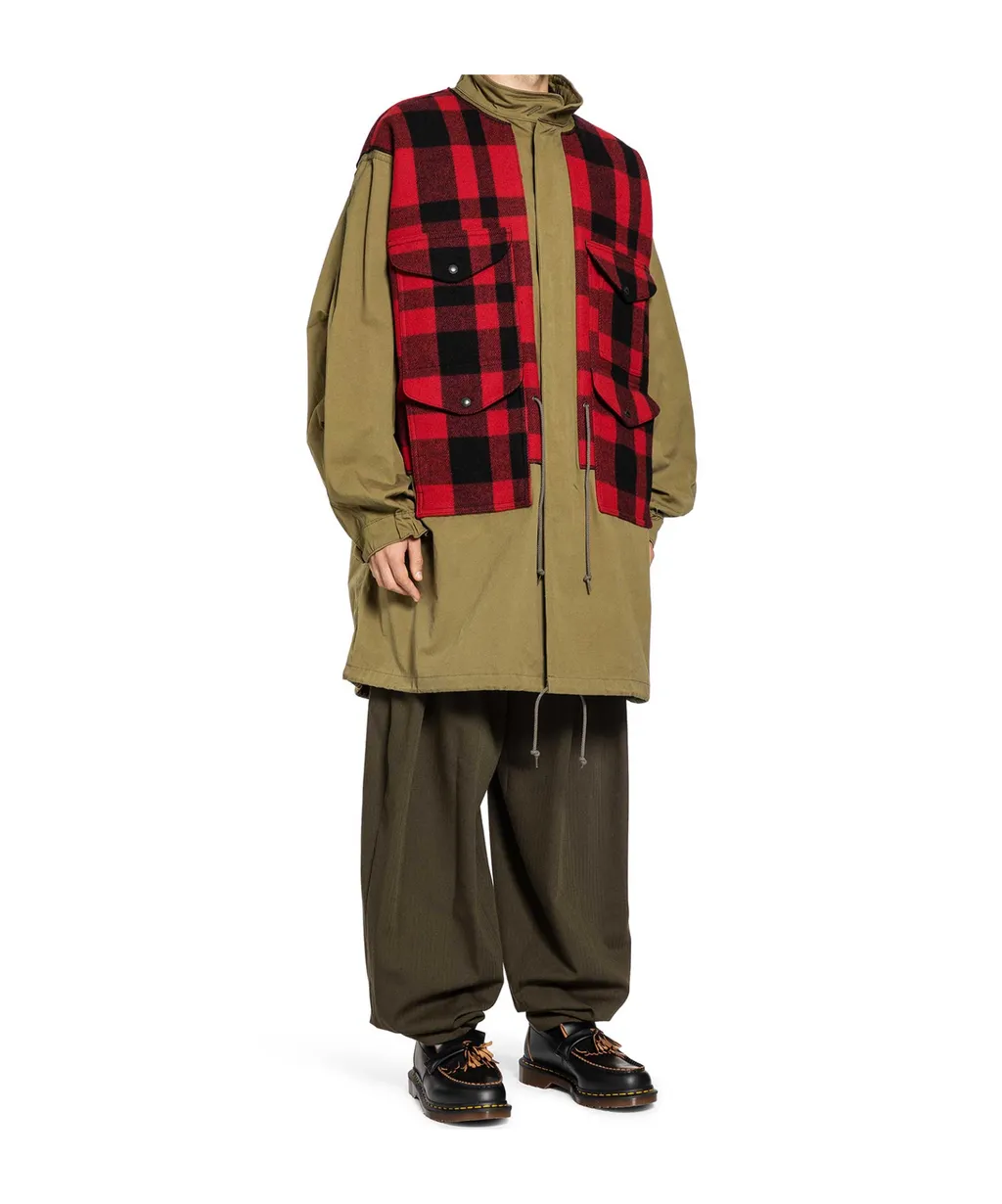 Plaid Long-Sleeved Coat