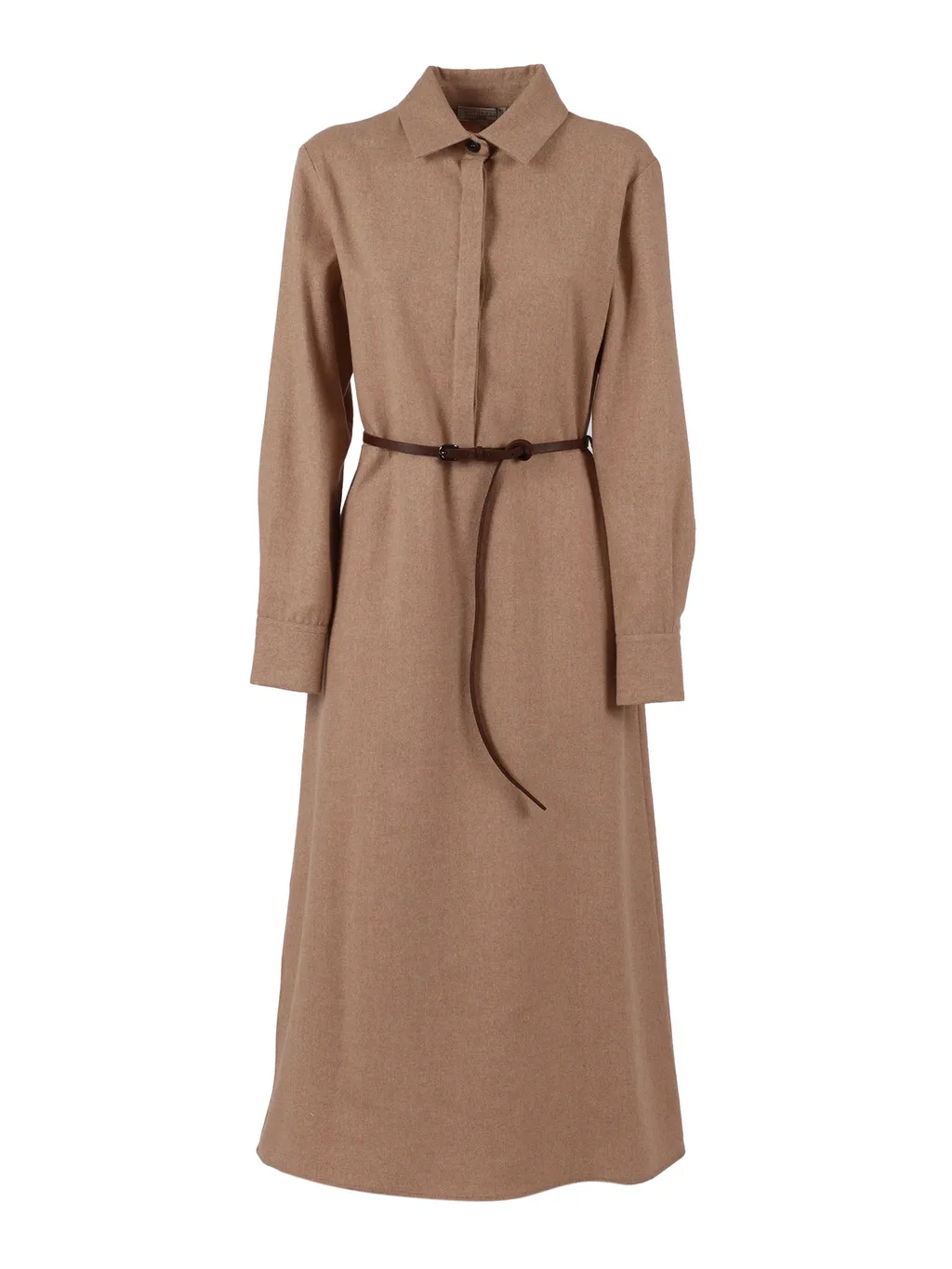 Long-Sleeved Belted Dress