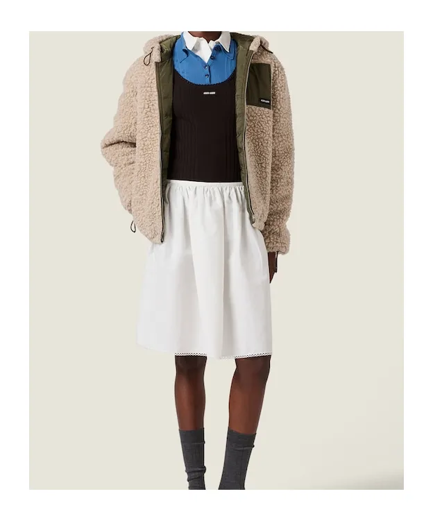 Medium-Weight Teddy Down Jacket With Technical Pongé