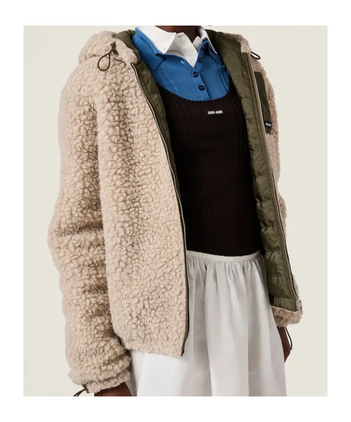 Medium-Weight Teddy Down Jacket With Technical Pongé