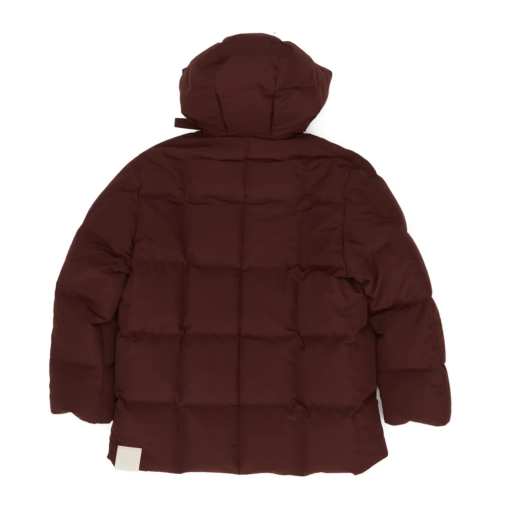 Zip-Up Hooded Down Coat