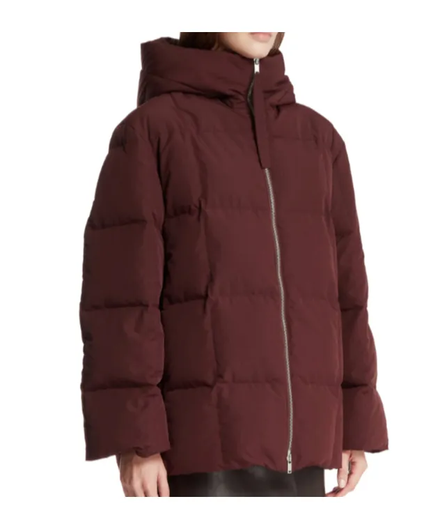 Zip-Up Hooded Down Coat
