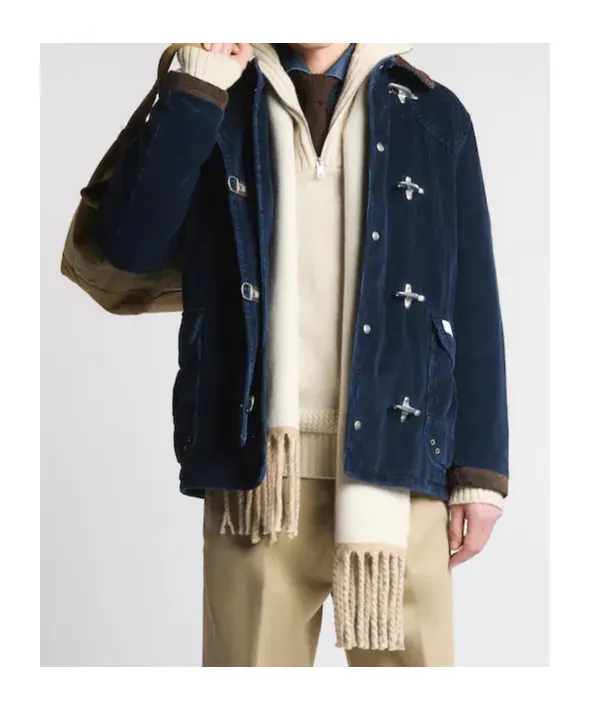 Toggle Fastening Corduroy Jacket