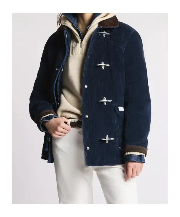 Toggle Fastening Corduroy Jacket