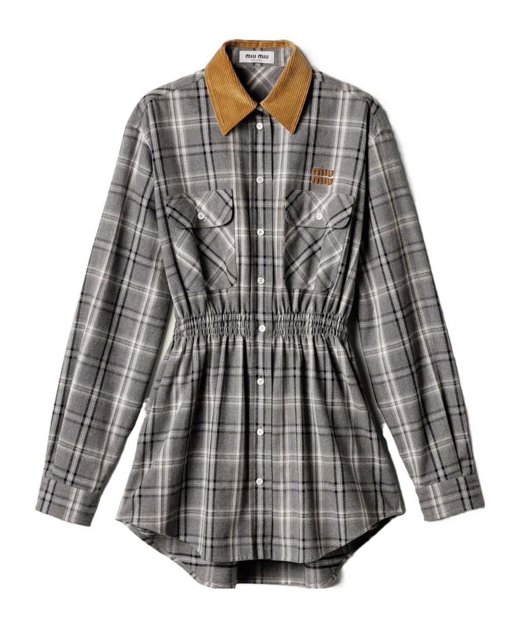 Flannel Mini-Dress
