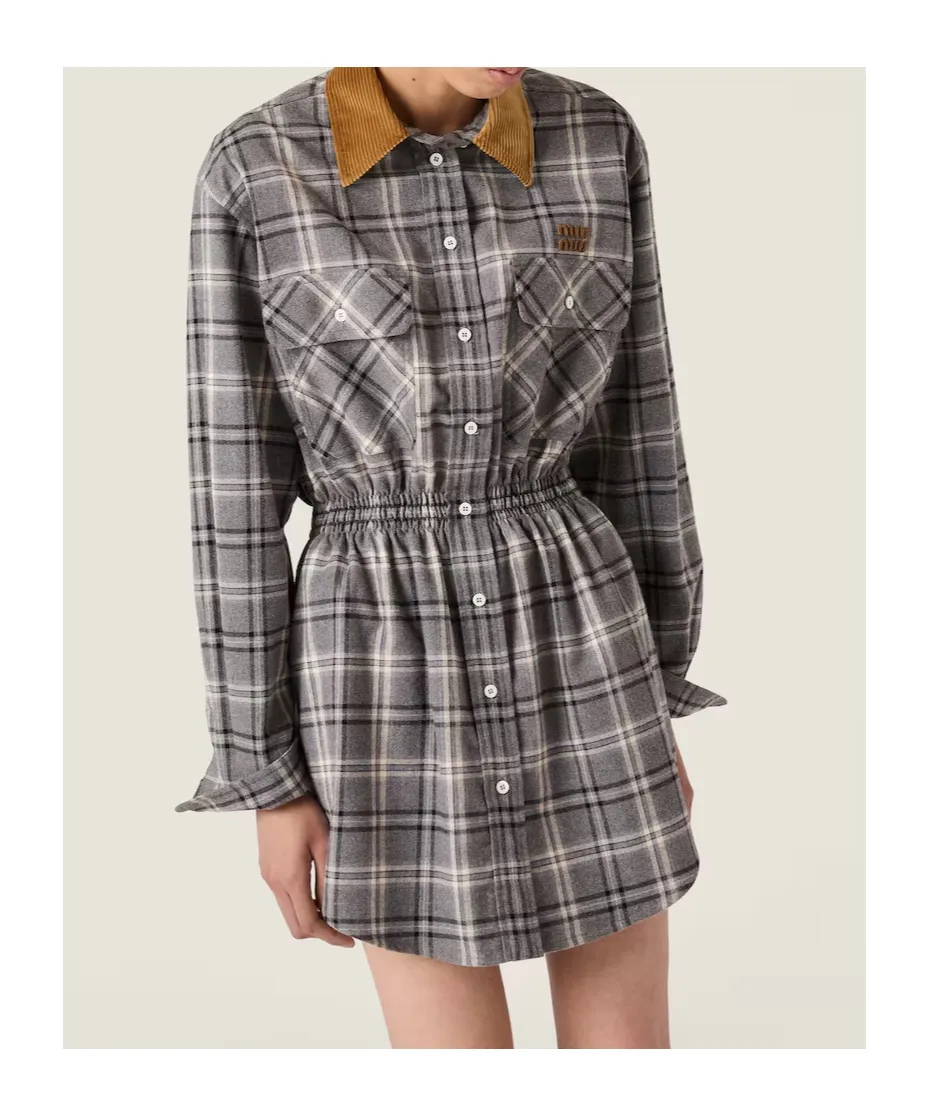 Flannel Mini-Dress