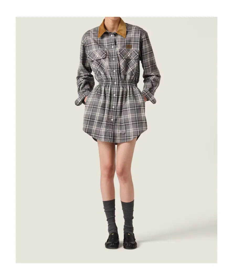 Flannel Mini-Dress