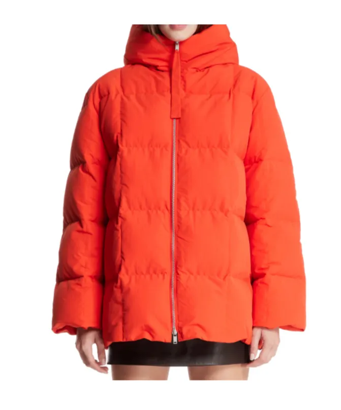 Zip-Up Hooded Down Coat