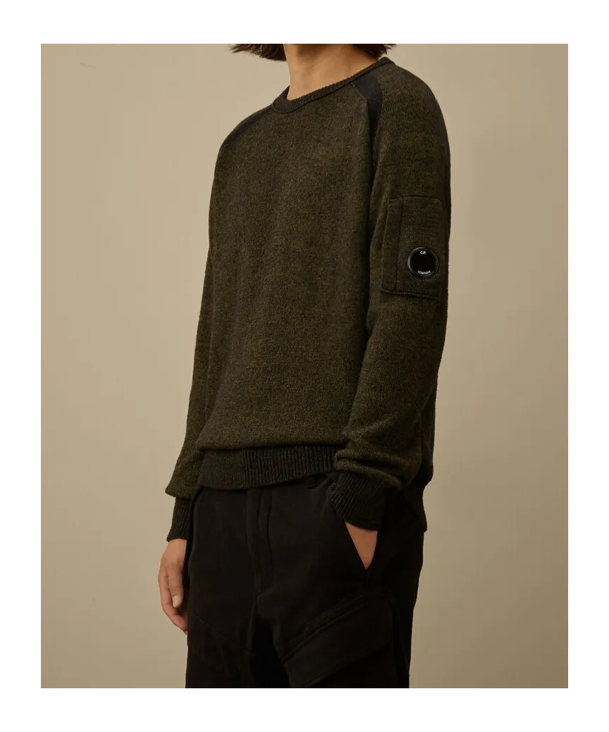 Lens-Appliqué Crew Neck Knitwear