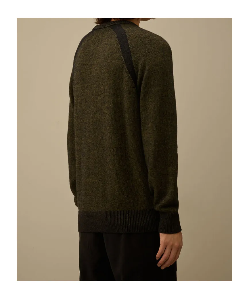 Lens-Appliqué Crew Neck Knitwear