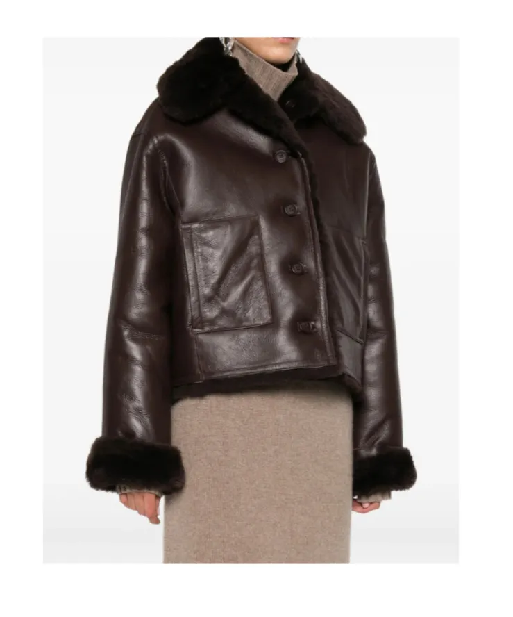 Fur-Trimmed Leather Jacket