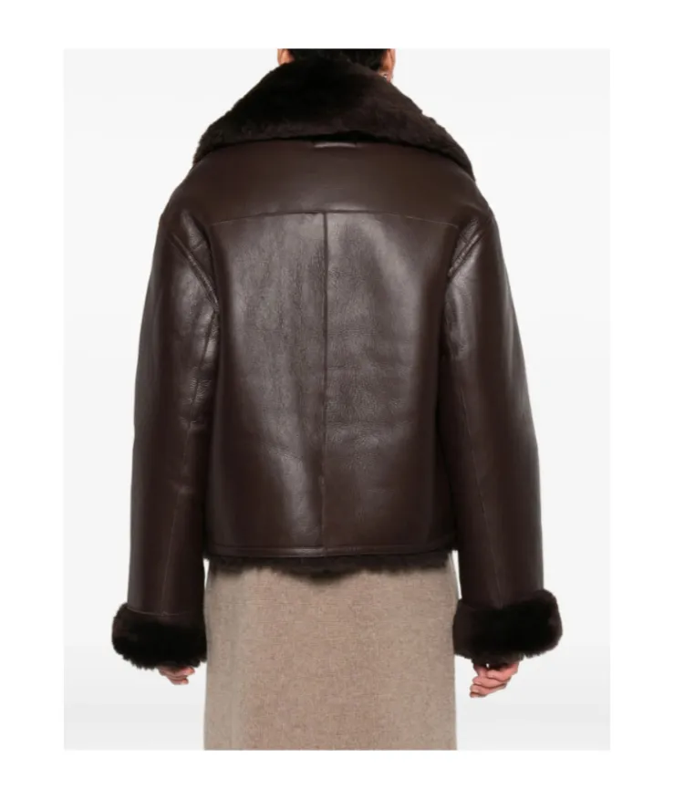 Fur-Trimmed Leather Jacket