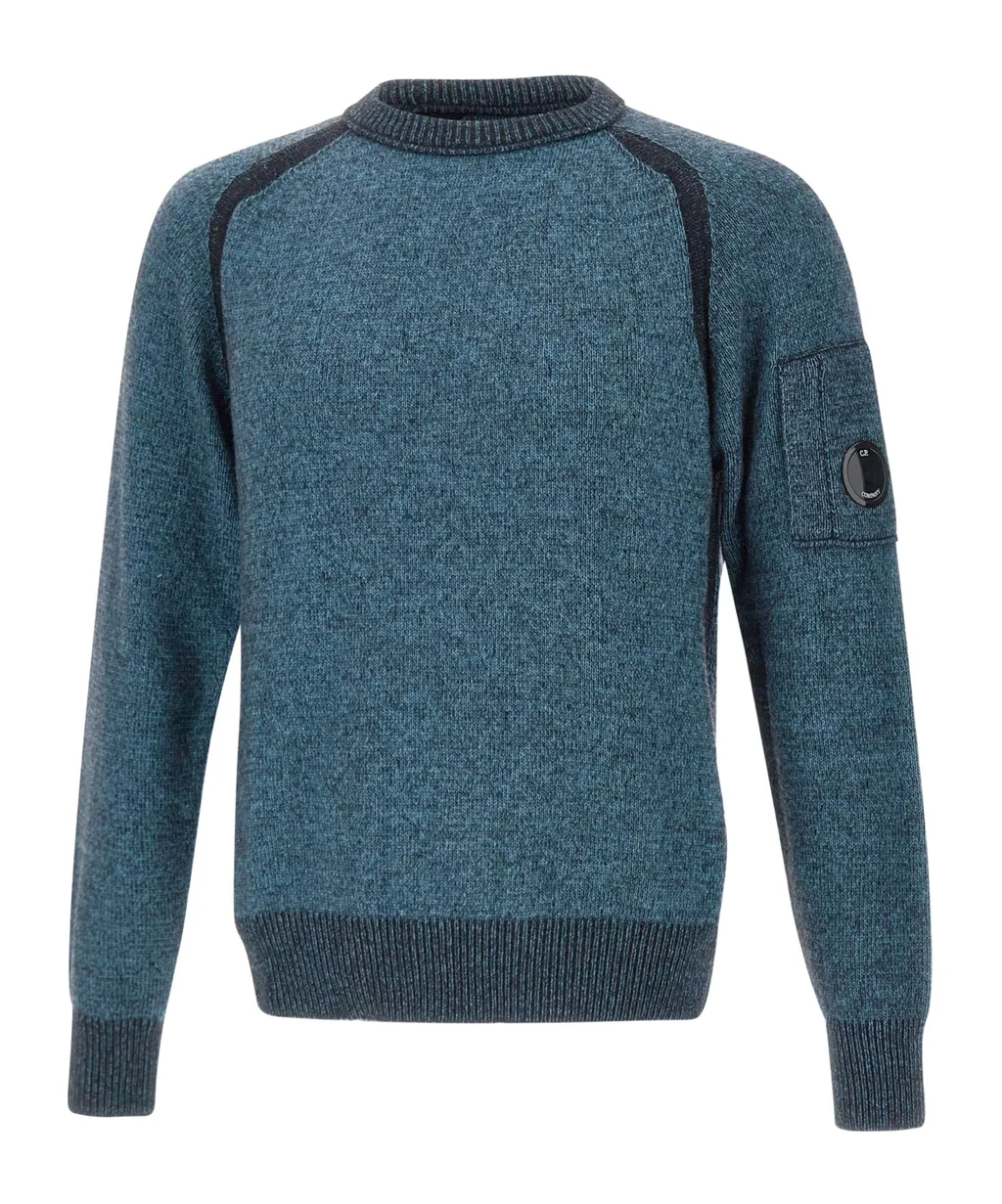 Lens-Appliqué Crew Neck Knitwear