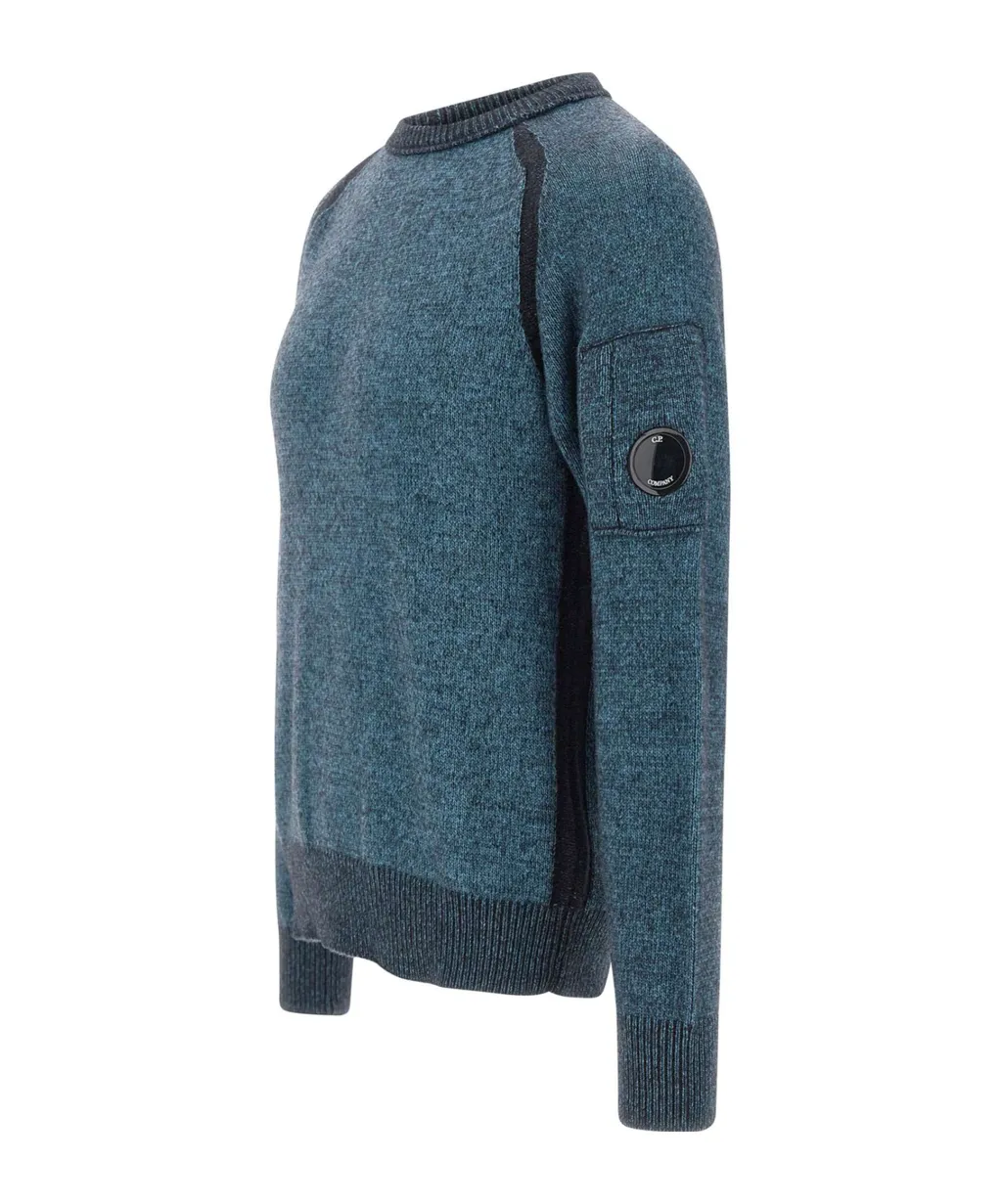 Lens-Appliqué Crew Neck Knitwear