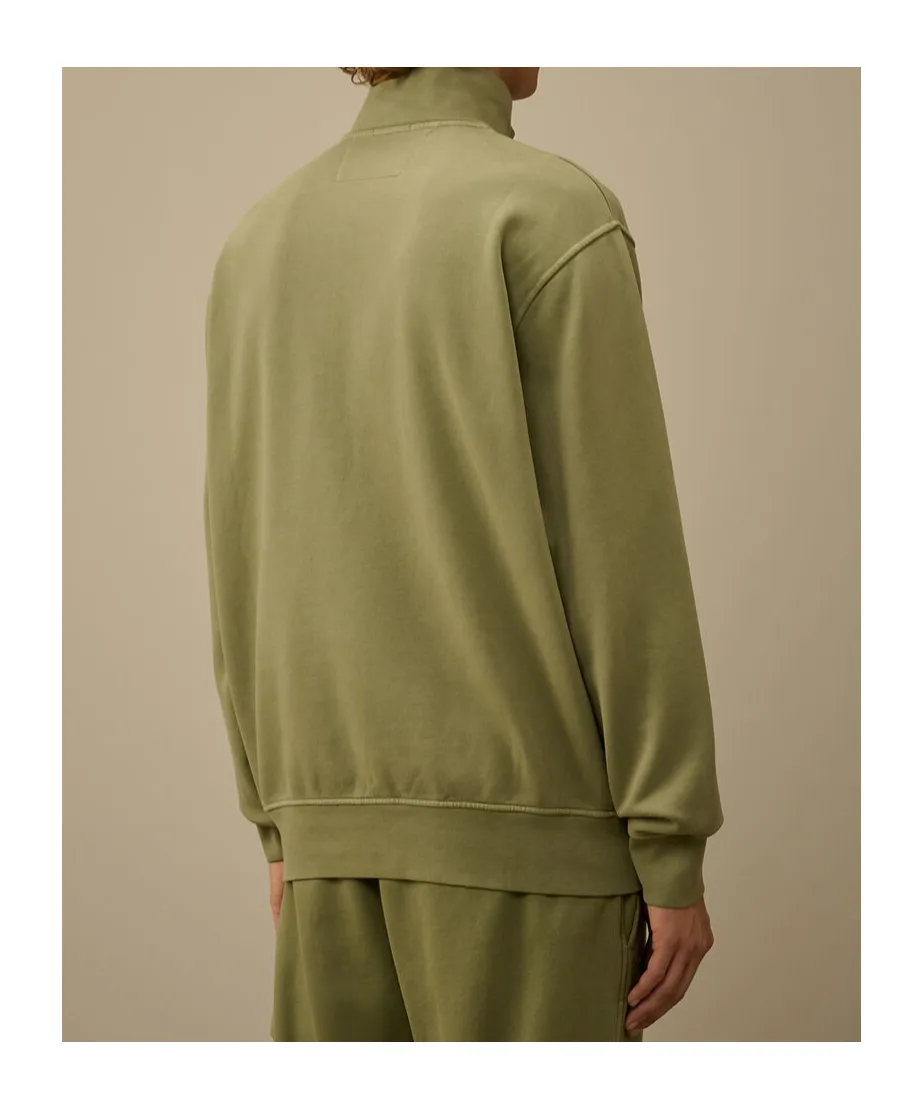 Half-Zip Lens-Pocket Sweatshirt