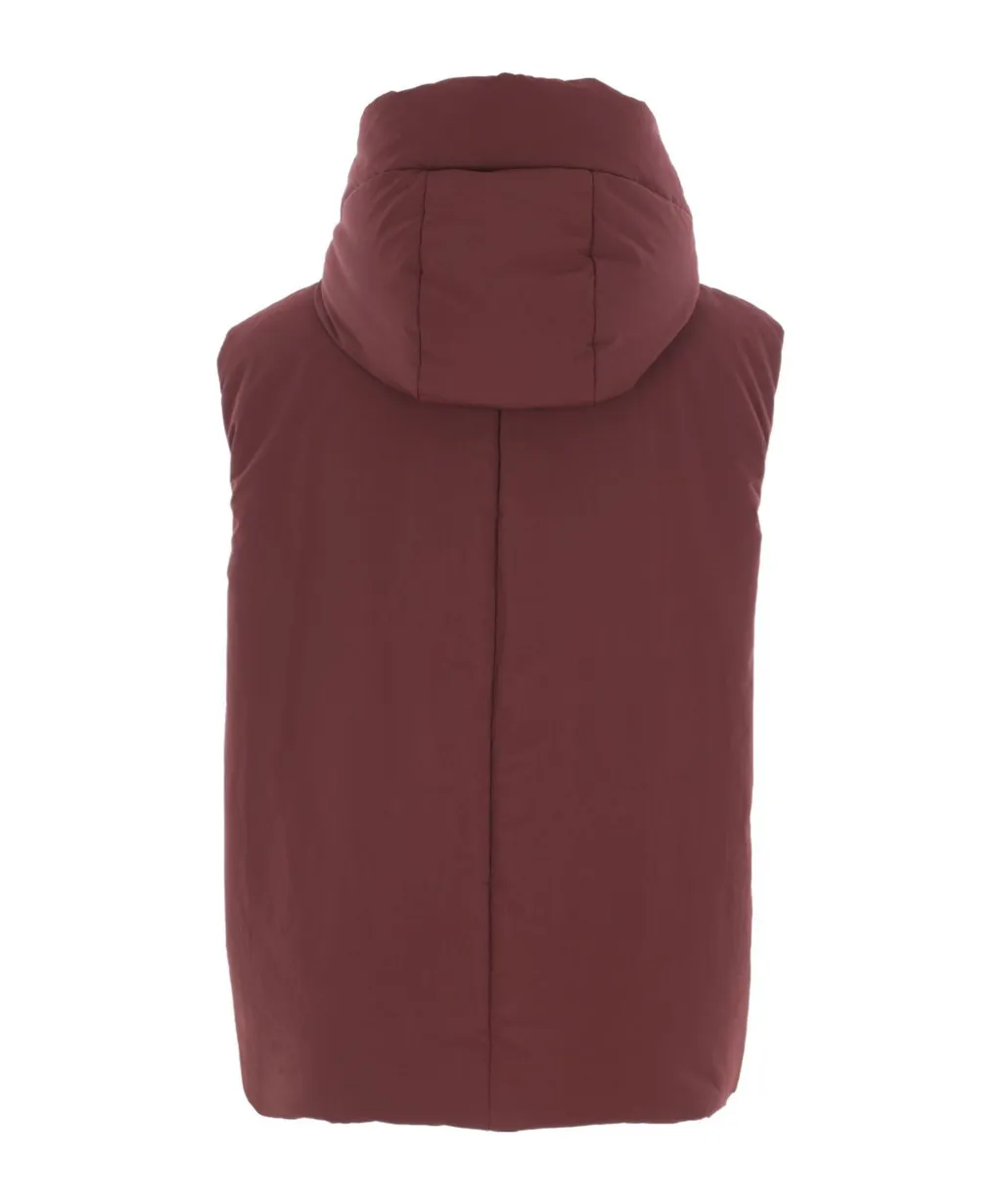 High Neck Hooded Padded Vest