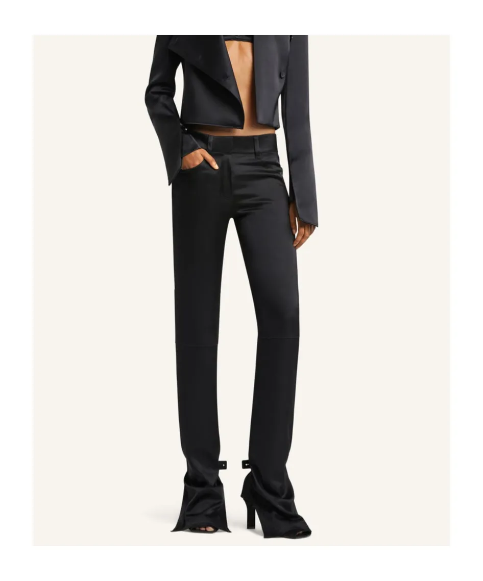 Satin Bootcut Pants