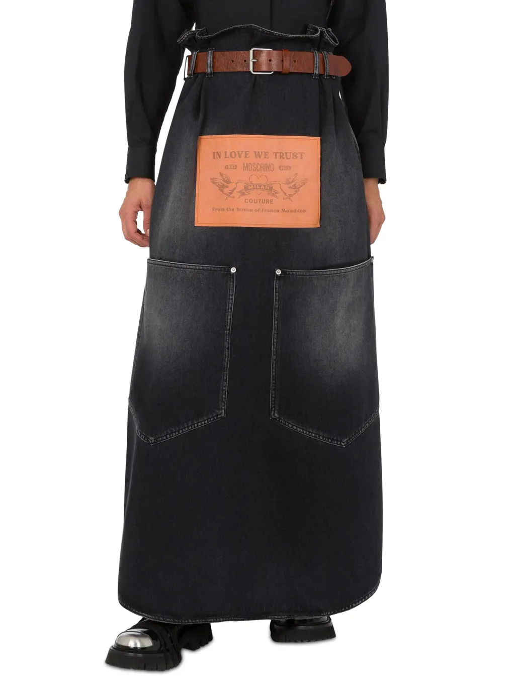 Black Denim Skirt